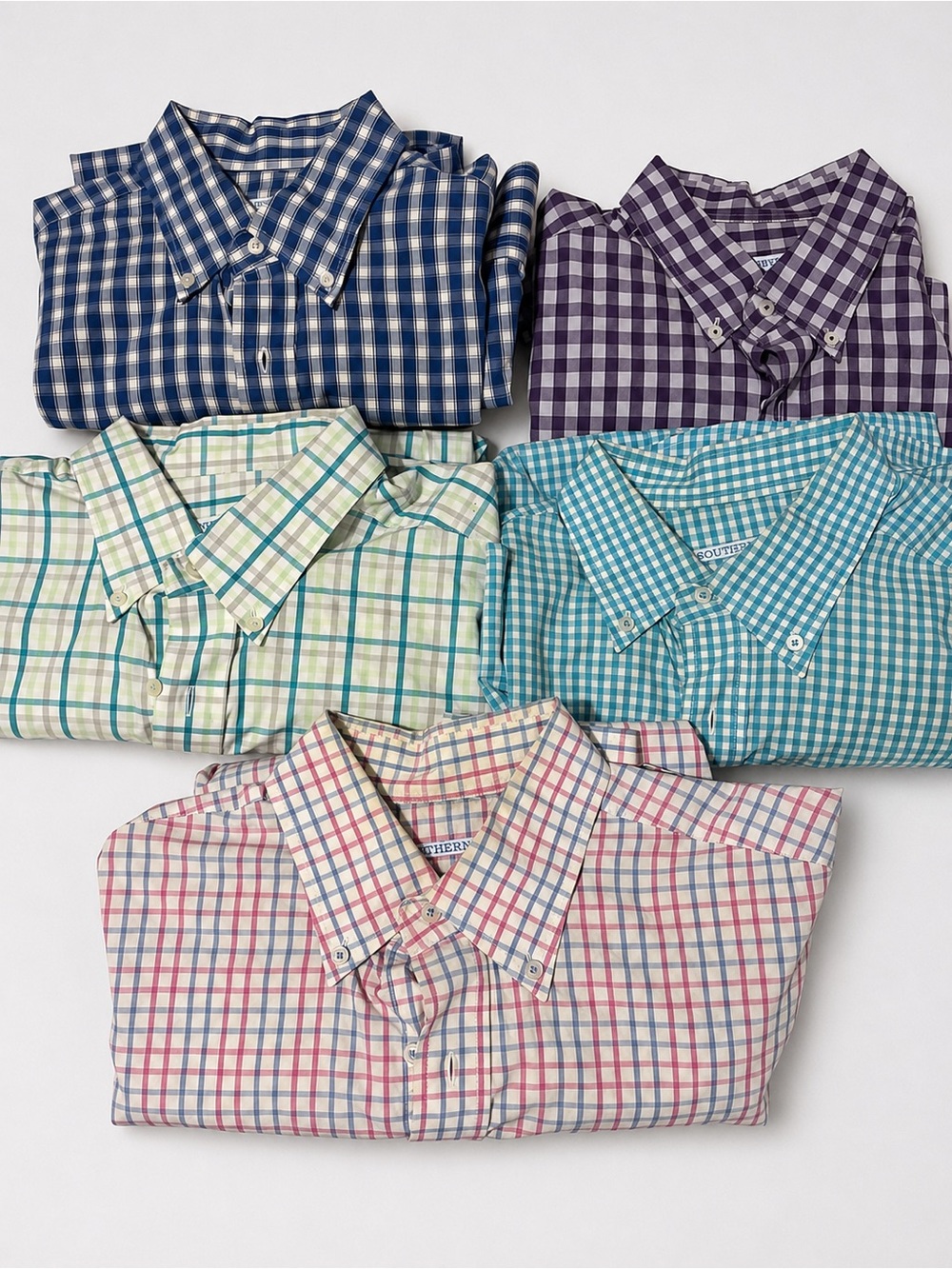 Brooks Brothers Men's Button-Down Check Shirt - Blue